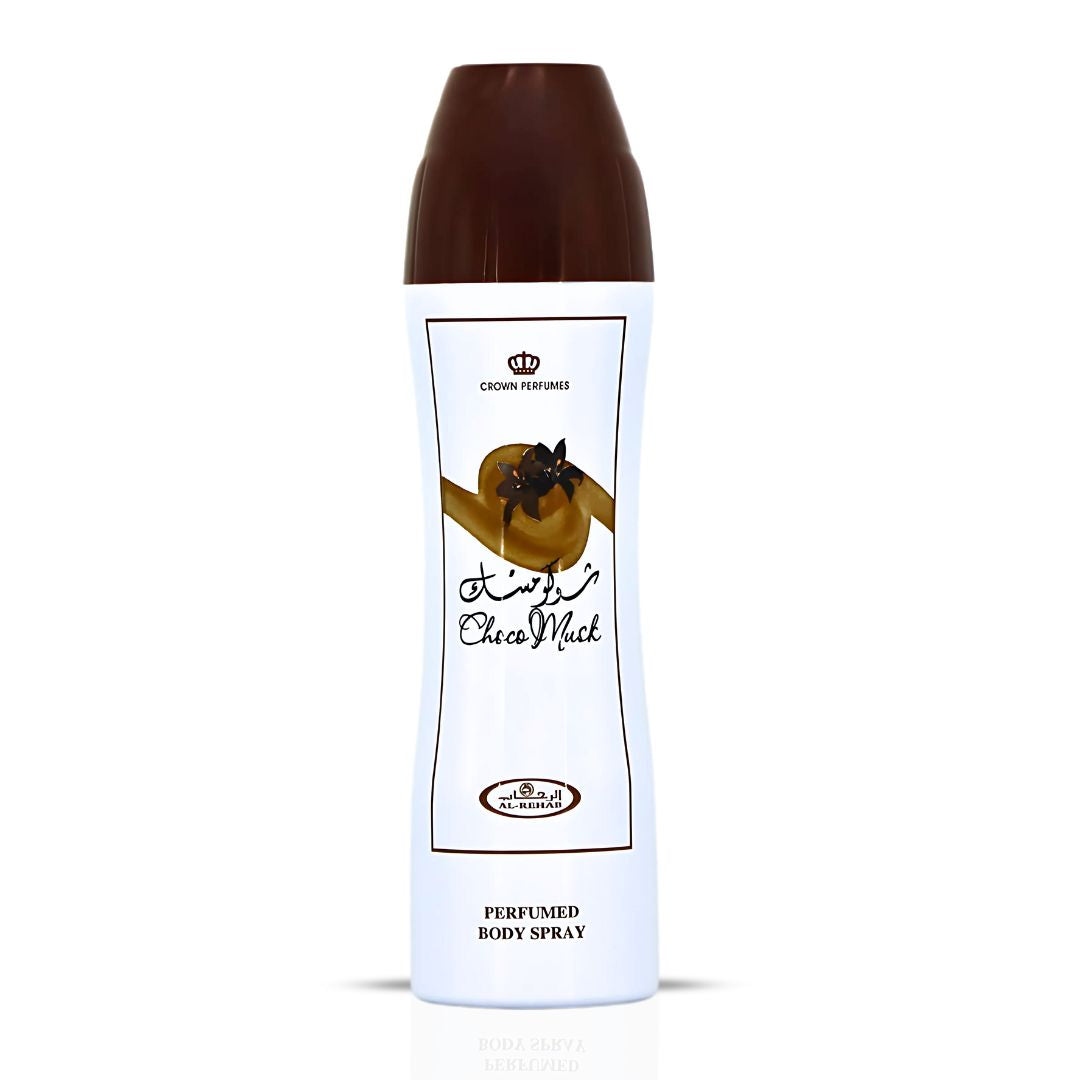 Choco Musk Deodorant - 200ML by Al Rehab | Warm Spicy, Amber, Chocolate, Musky, Cocoa, Vanilla.