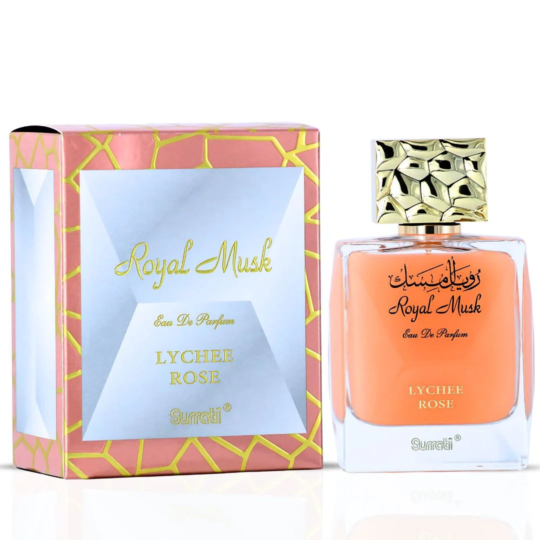 Royal Musk Lychee Rose Eau de Parfum Spray 100ml (3.4 oz) by Surrati