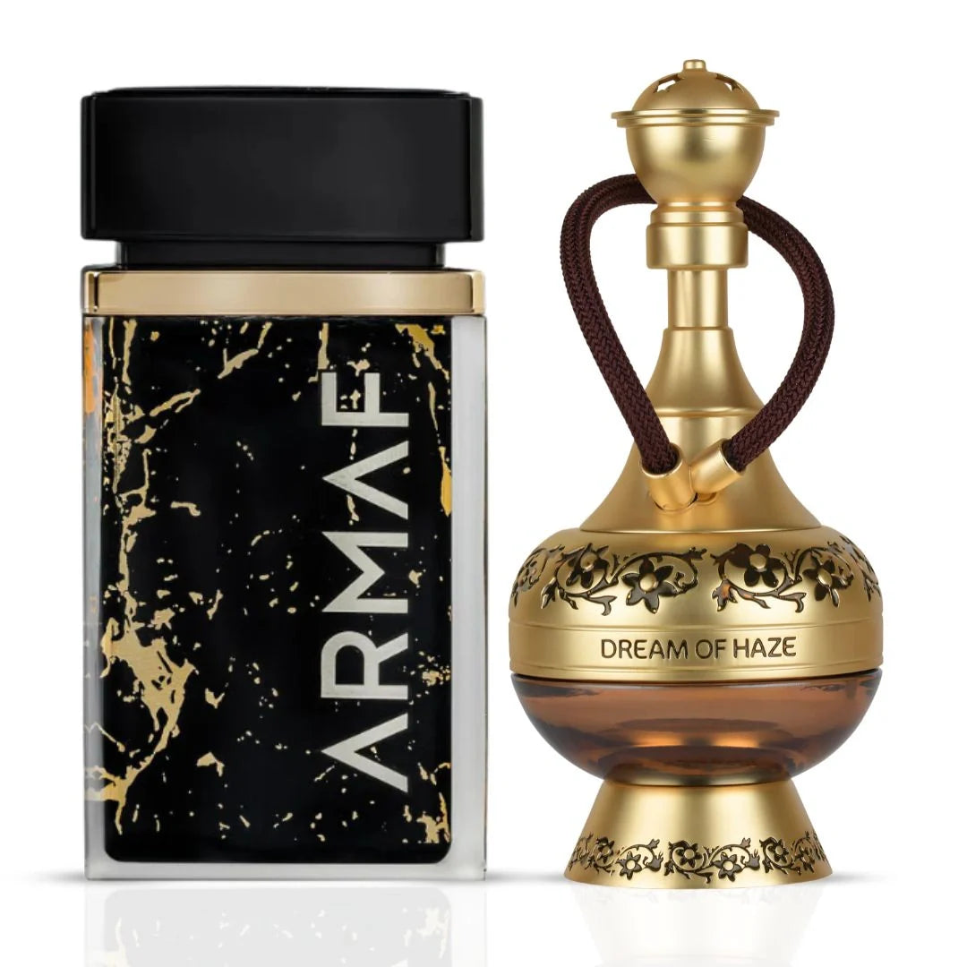 Ombre D’or 75ml (2.5 oz) by Armaf & Dream of Haze 100ml (3.4 oz) by Lattafa- Eau De Parfum Sprays (Bundle)
