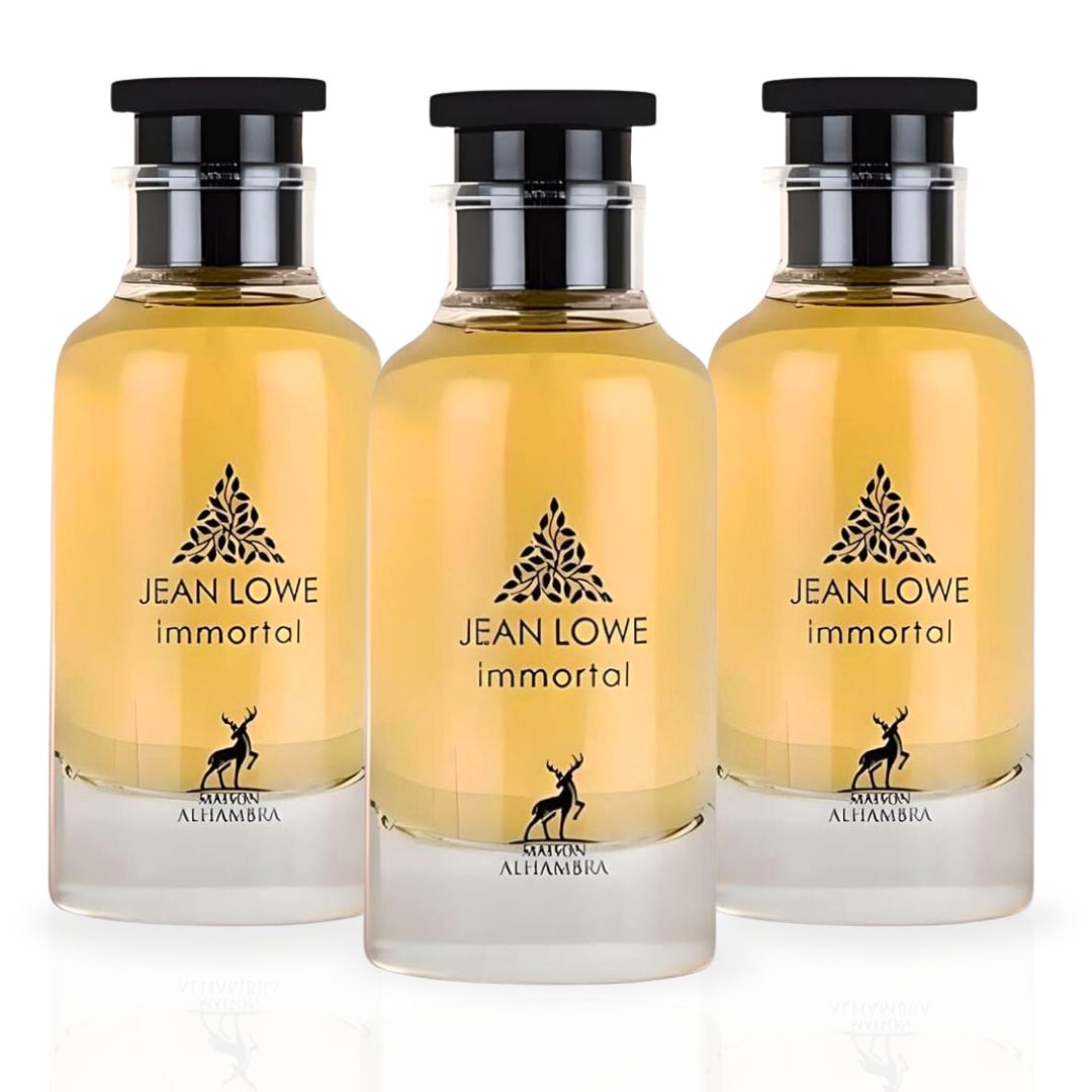 Jean Lowe Immortal for Men Eau de Parfum Spray 100ml (3.4 oz) by Maison Alhambra (Pack of 3)