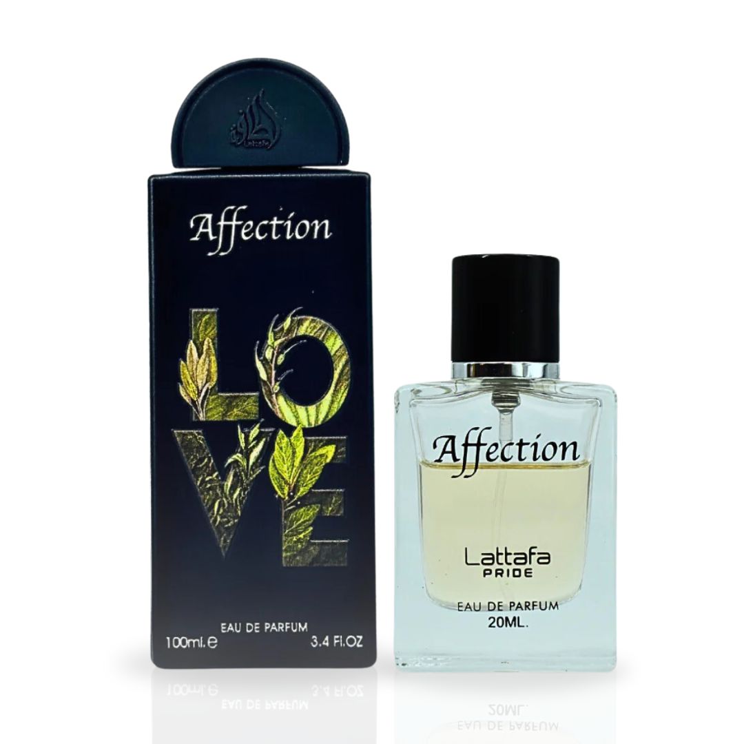 Affection 100ml (3.4 oz) & Affection Mini 20ml (0.6 oz) Eau de Parfum Sprays by Lattafa Pride (Bundle)