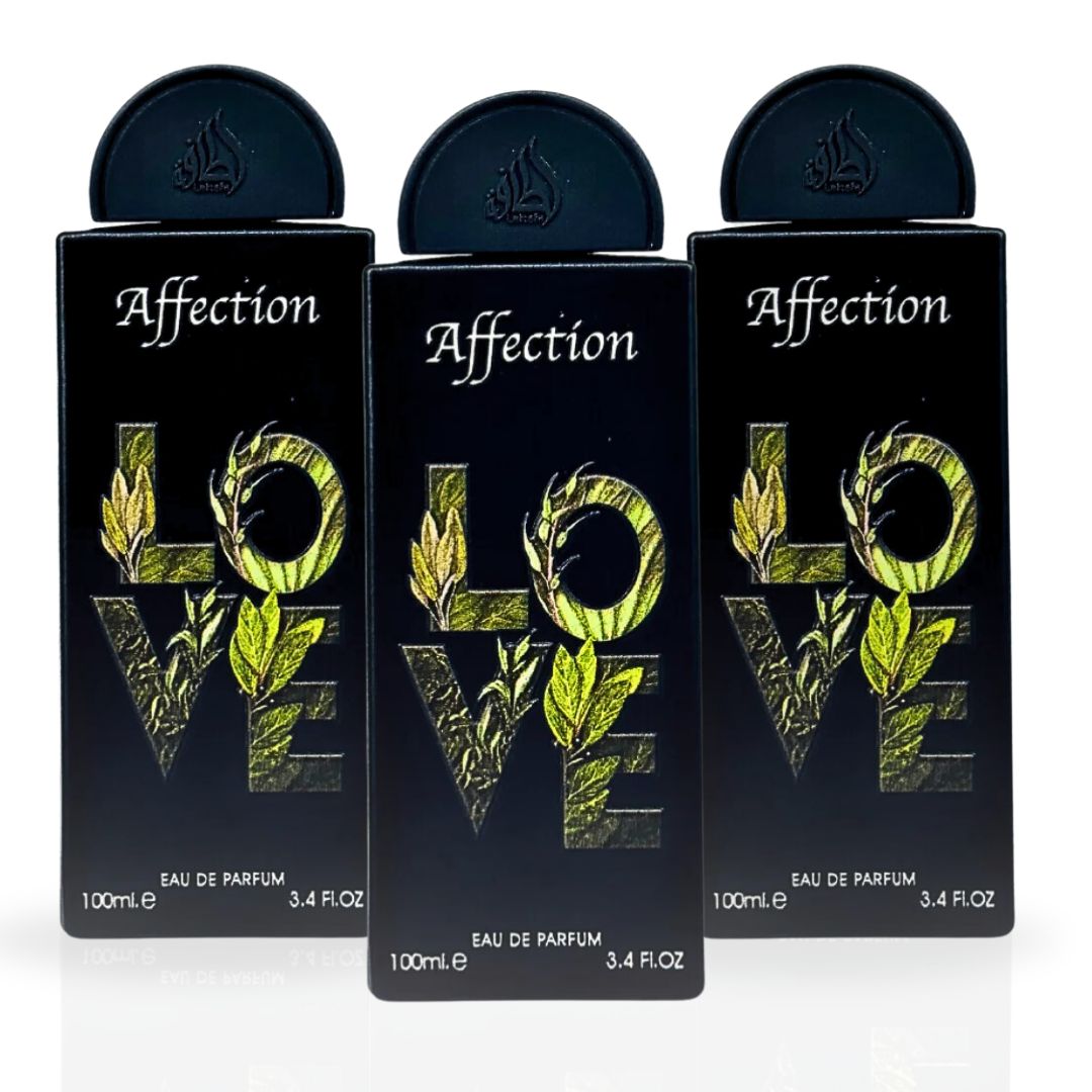 Affection Eau de Parfum Spray 100ml (3.4 oz) by Lattafa Pride (Pack of 3)
