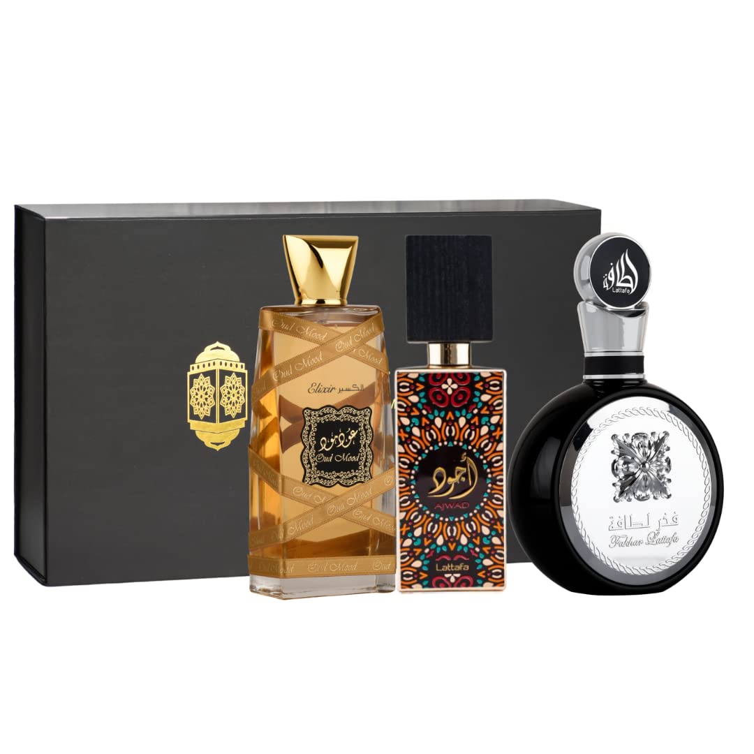 Fakhar Men, Ajwad & Oud Mood Elixir EDP-100ml with Magnetic Gift Box