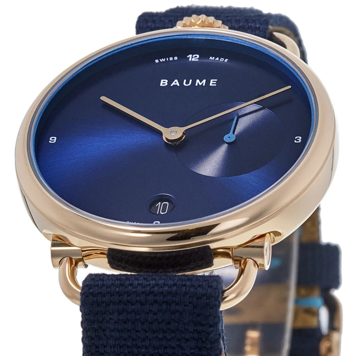 Baume & Mercier Baume Blue Dial Cotton Strap