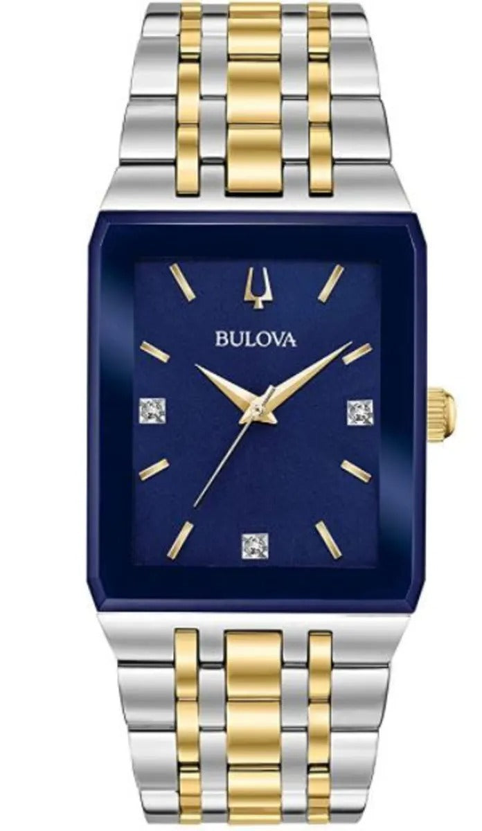Bulova Blue Dial Steel Reloj de hombre