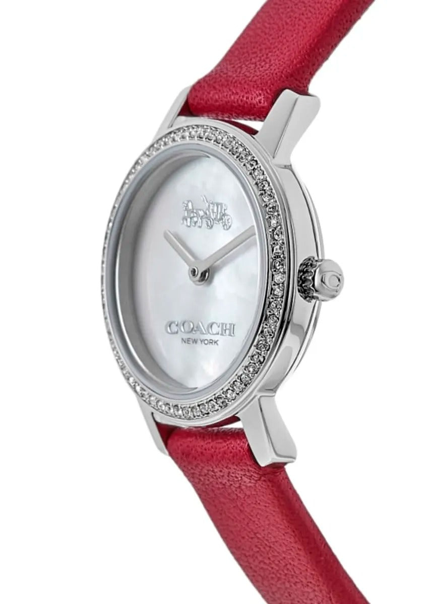 Coach Audrey Stainless Steel Red Strap