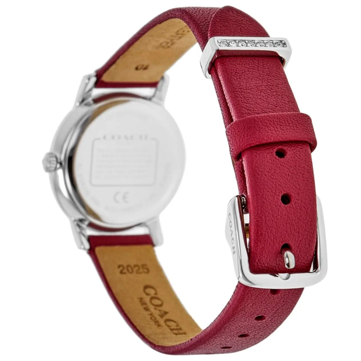 Coach Audrey Stainless Steel Red Strap