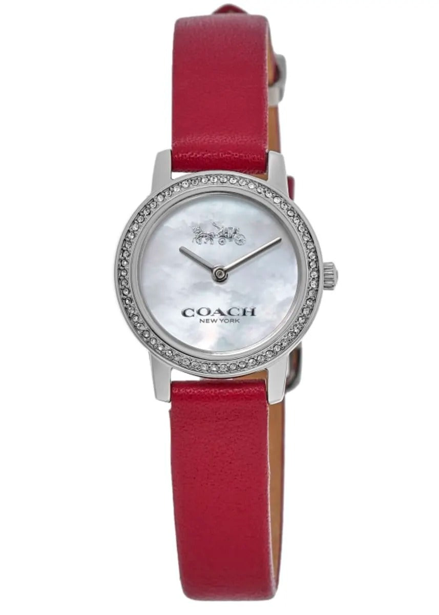 Coach Audrey Stainless Steel Red Strap Reloj de mujer