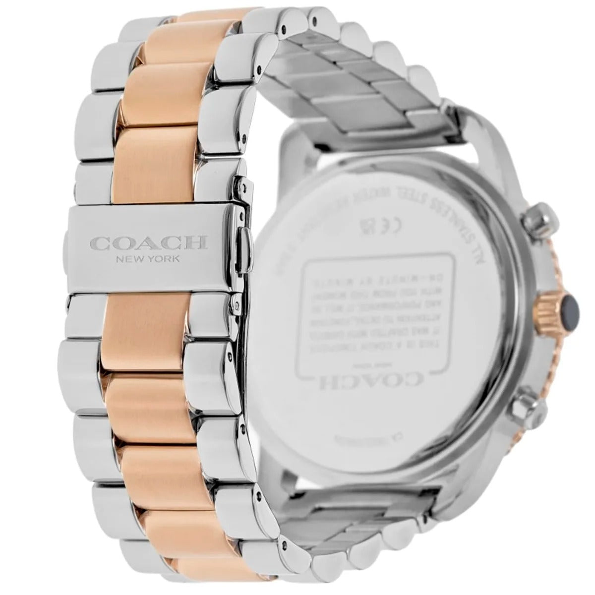 Coach Cruiser Black Chronograph Dial Two-Tone Steel