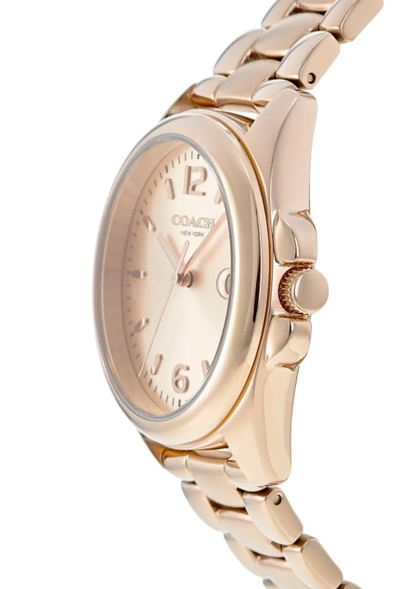 Coach Greyson Carnation Gold Dial Gold Steel