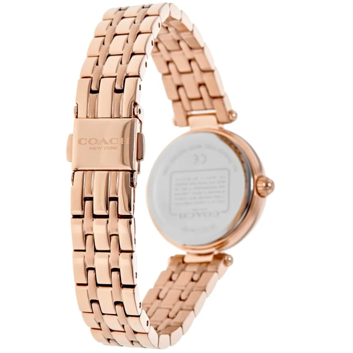 Coach Park Silver Dial Rose Gold Tone Steel
