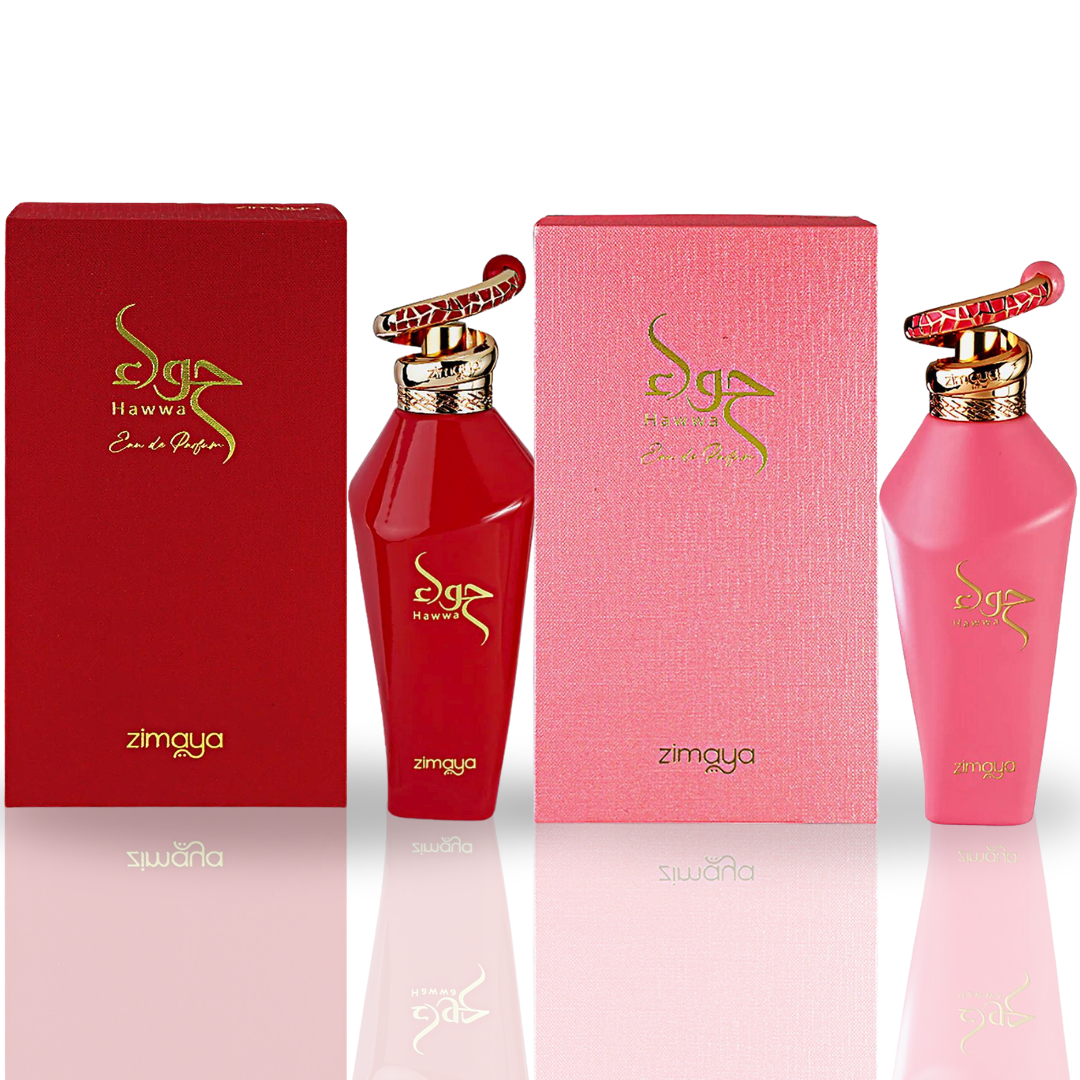Hawwa Red & Hawwa Pink - EDP Spray 100ML (3.4 OZ) By ZIMAYA | Long Lasting, Fresh, Floral Bouquet Of Sensation. (Value Pack)