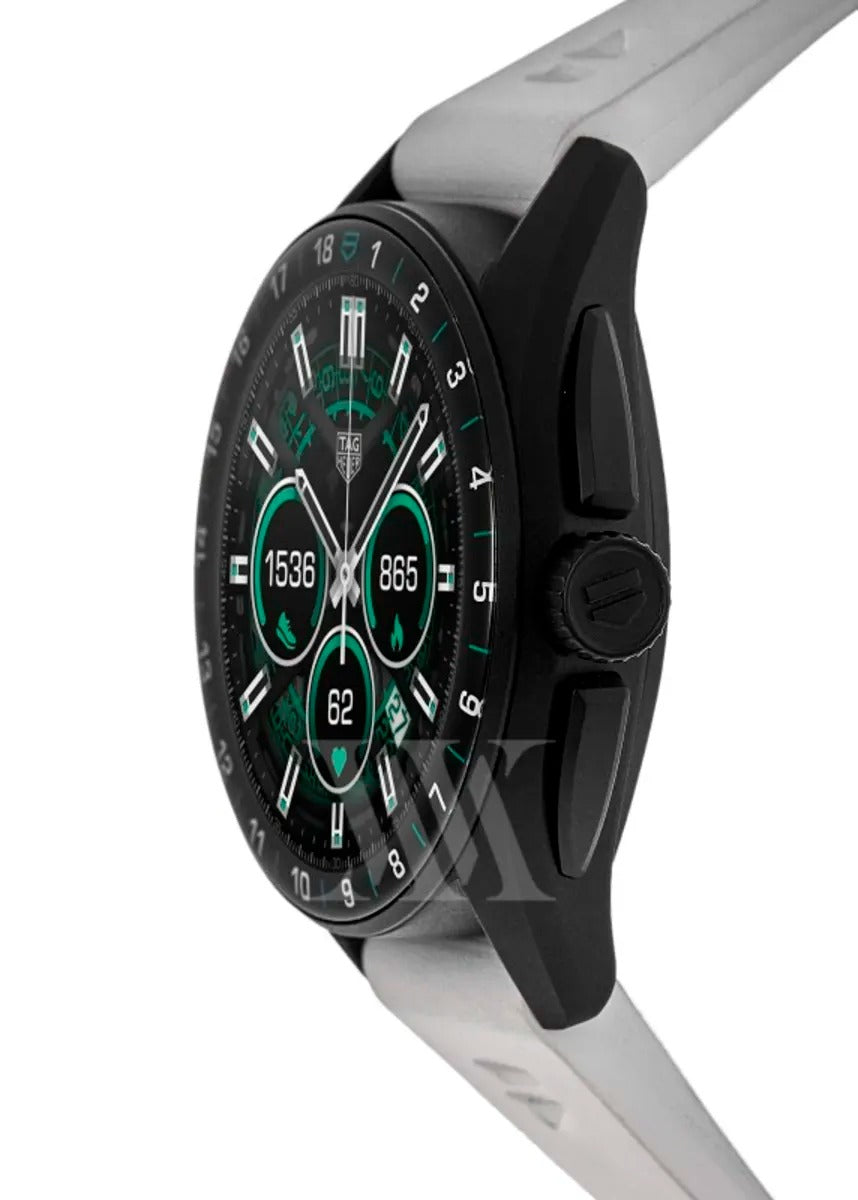 Tag Heuer Connected Calibre E4 - 42mm Special Golf Edition Digital Dial White Rubber Strap