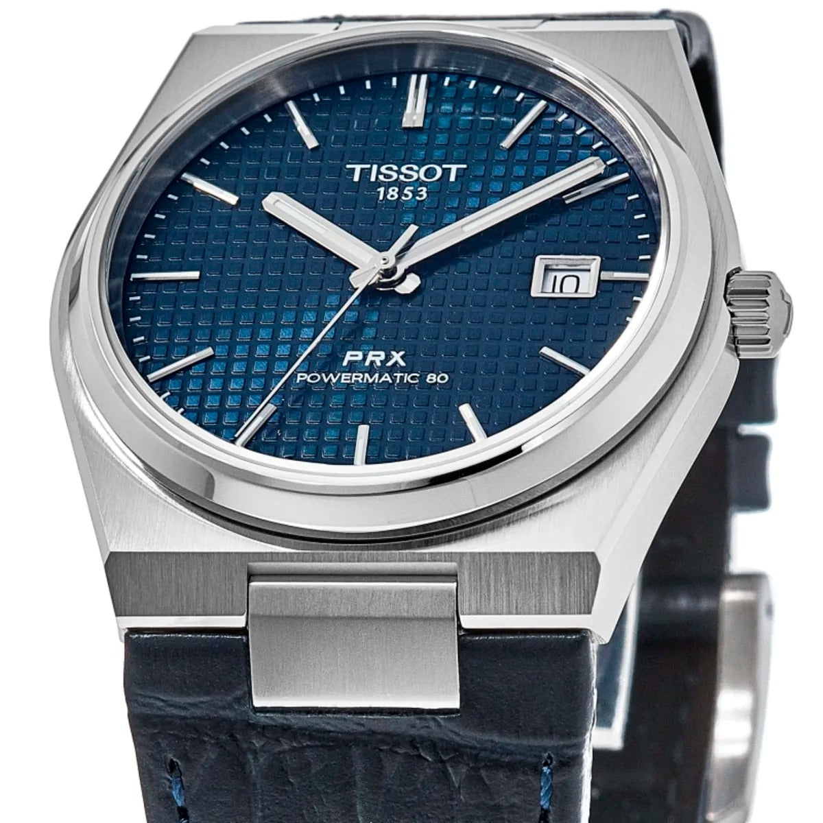 Tissot PRX Powermatic 80 Automatic Blue Dial Leather Strap