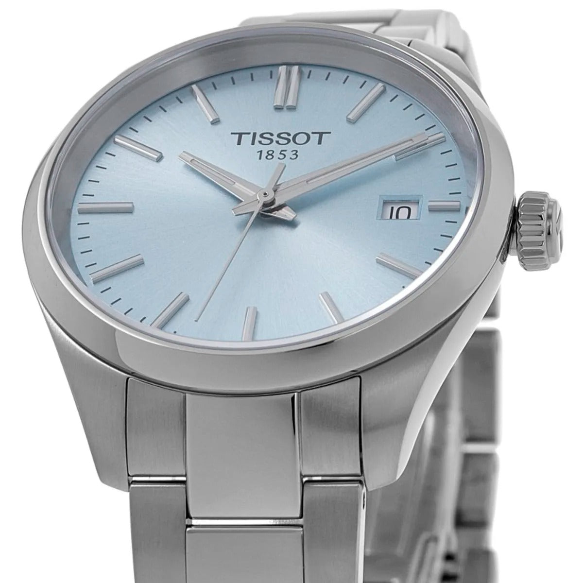 Tissot PR 100 Quartz 34mm Ice Blue Dial Steel