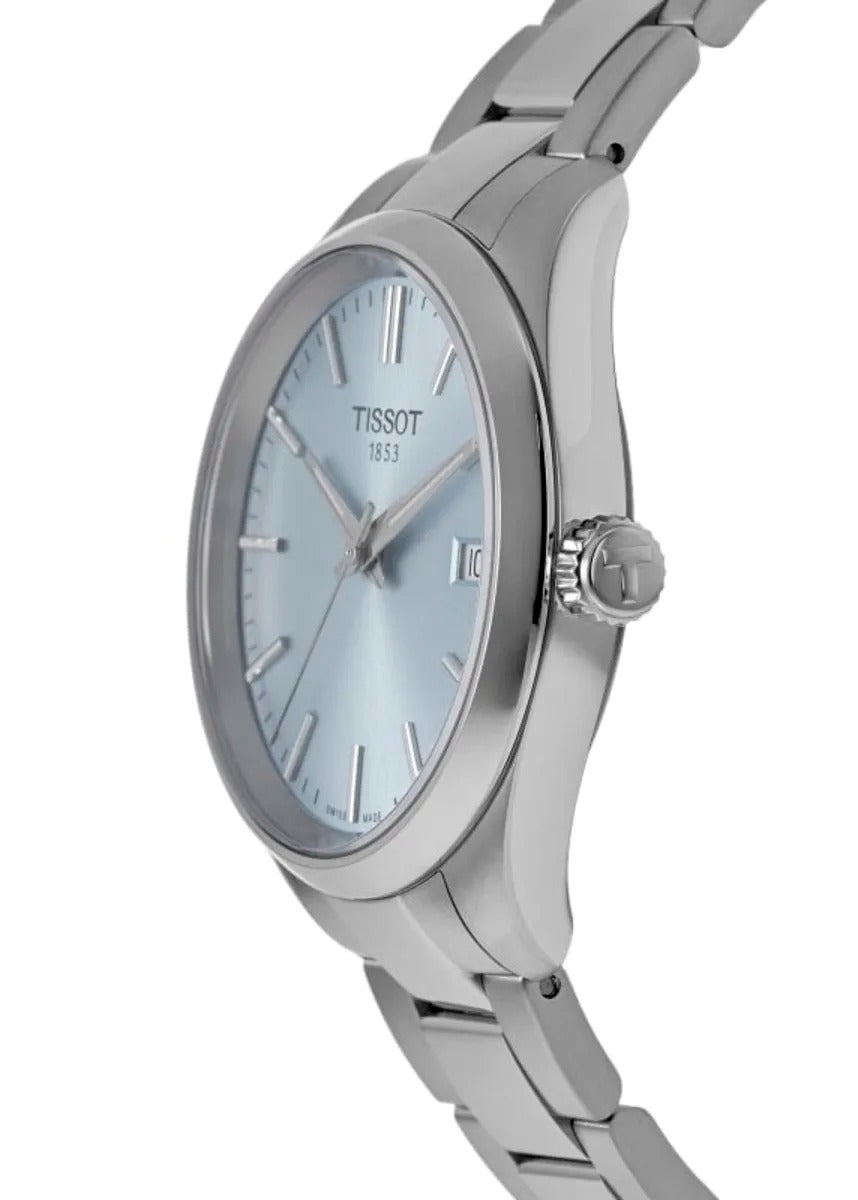 Tissot PR 100 Quartz 34mm Ice Blue Dial Steel