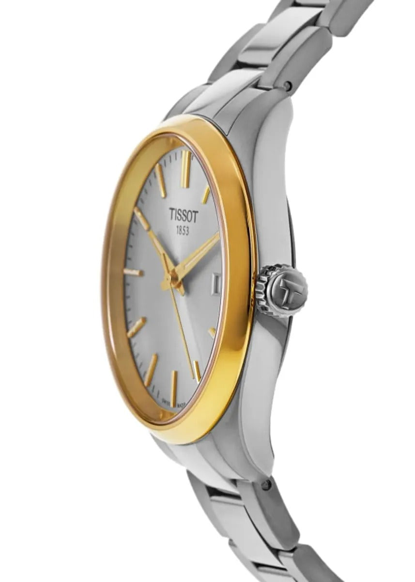 Tissot PR 100 Quartz 34mm Silver Dial Two-Tone Steel