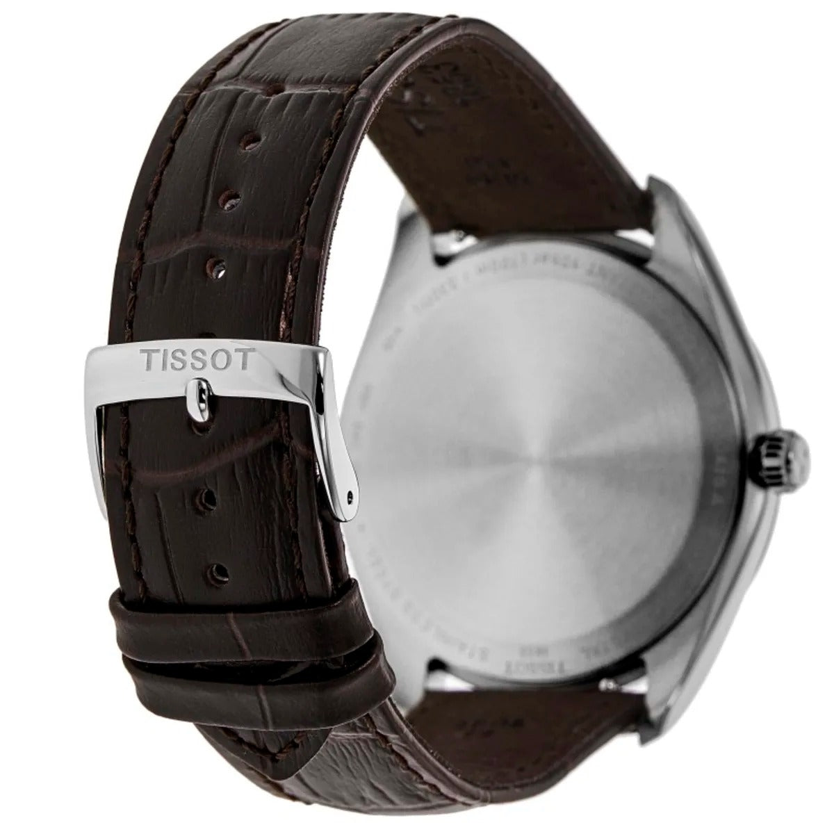 Tissot PR 100 Quartz Silver Dial Brown Leather Strap