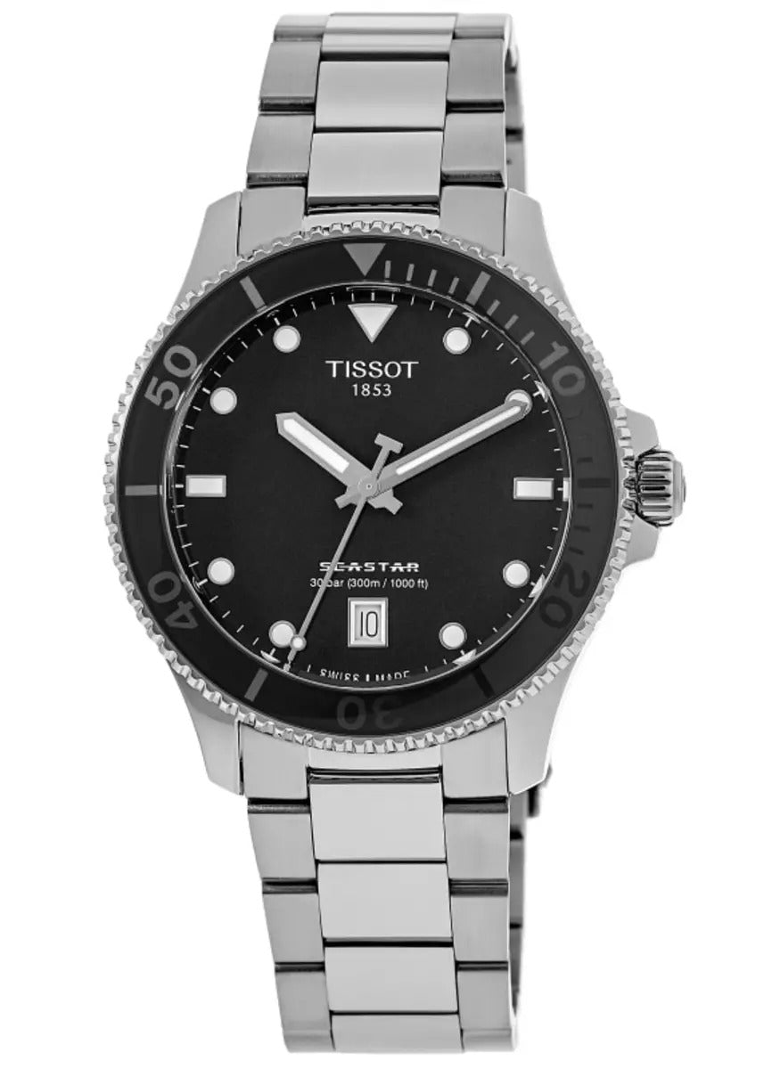 Tissot Seastar 1000 Quartz 36mm Black Dial Steel Unisex Watch
