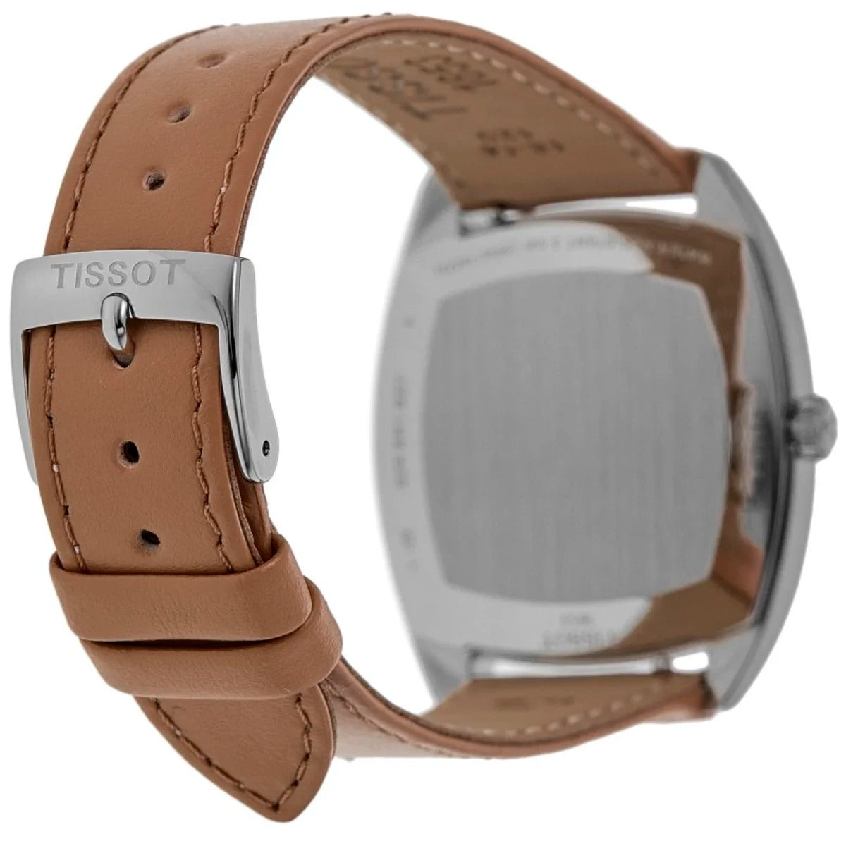 Tissot Stylist Quartz Silver Dial Leather Strap