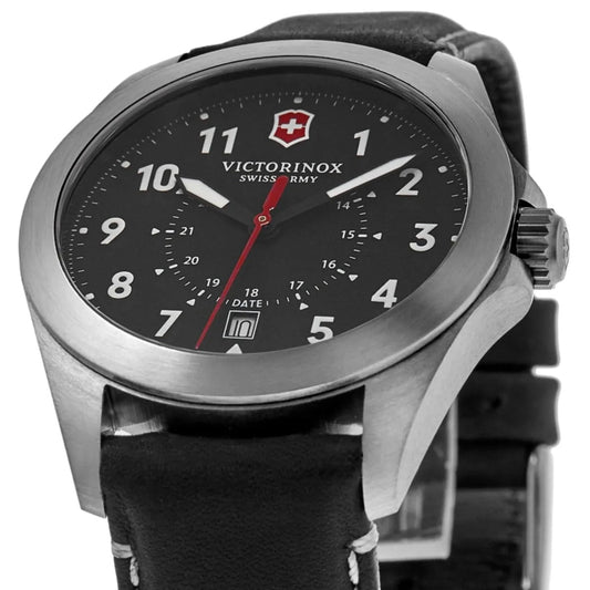Victorinox Swiss Army Heritage Quartz Black Dial Leather Strap
