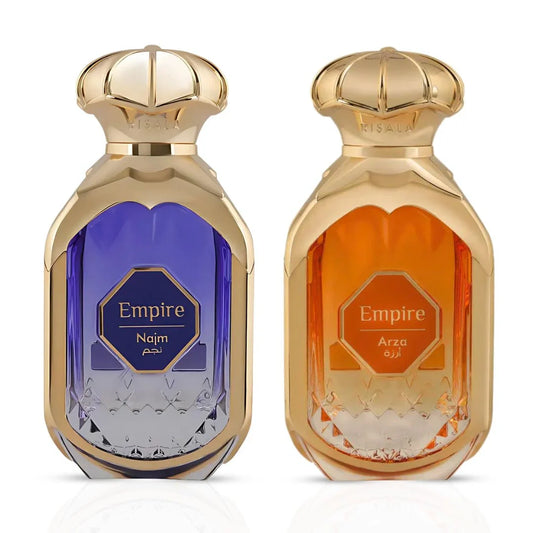 Empire Najm & Empire Arza Eau de Parfum Sprays 100ml (3.4 oz) by Elite Risala (Bundle)