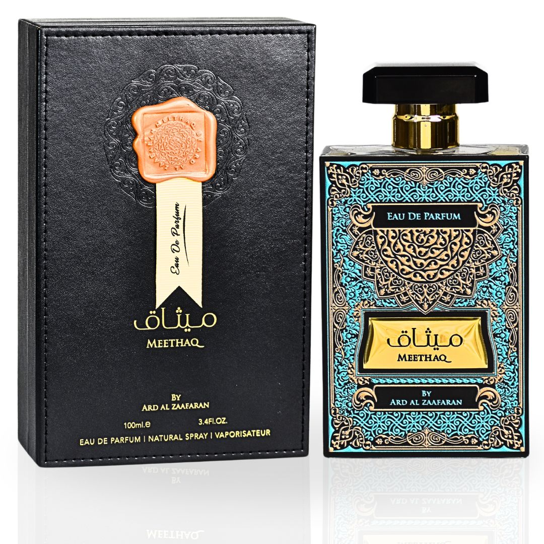 Meethaq EDP Spray 100ML (3.4 OZ) By Ard Al Zaafaran | Long Lasting & Luxurious Blend Of Enchanting Fragrance.