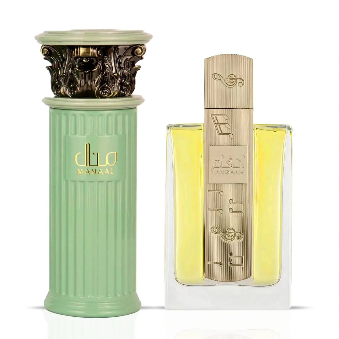 Manaal by Ard Al Zaafaran & Angham by Lattafa - Eau de Parfum Sprays 100ml (3.4 oz) (Bundle)