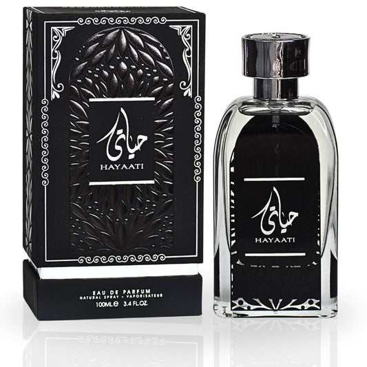 Hayaati For Men EDP Spray 100ML (3.4 OZ) By Ard Al Zaafaran | Long Lasting, Refreshingly Spicy & Woody Aroma.