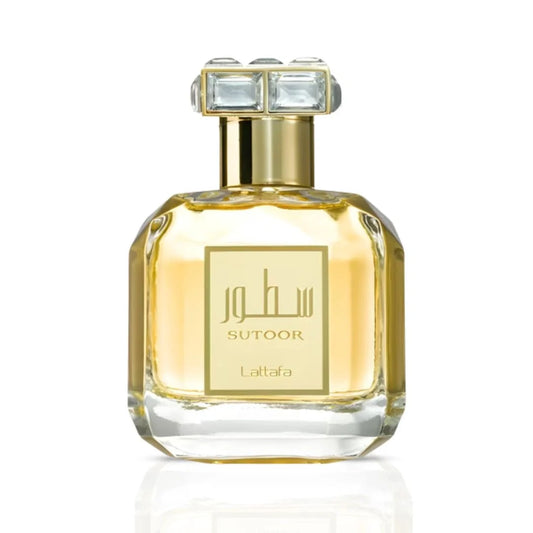 Sutoor Eau de Parfum Spray 100ml (3.4 oz) by Lattafa (Velvet Pouch)