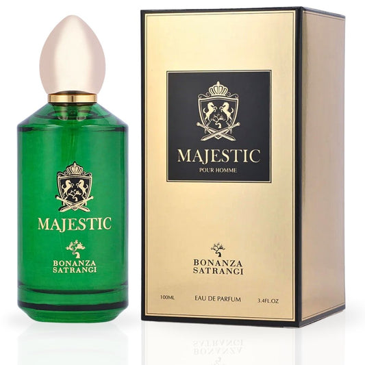 Majestic Pour Homme EDP Spray 100ML (3.4 OZ) by Bonanza Satrangi | Long Lasting, Musky, Woody, Floral, Luxurious Fragrance.