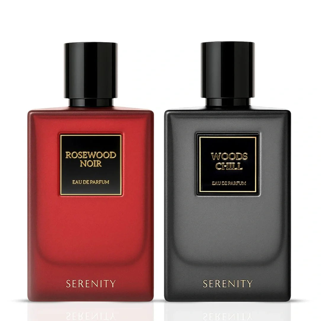 Rosewood Noir & Woods Chill Eau de Parfum Sprays 50ml (1.7 oz) by Serenity (Bundle)