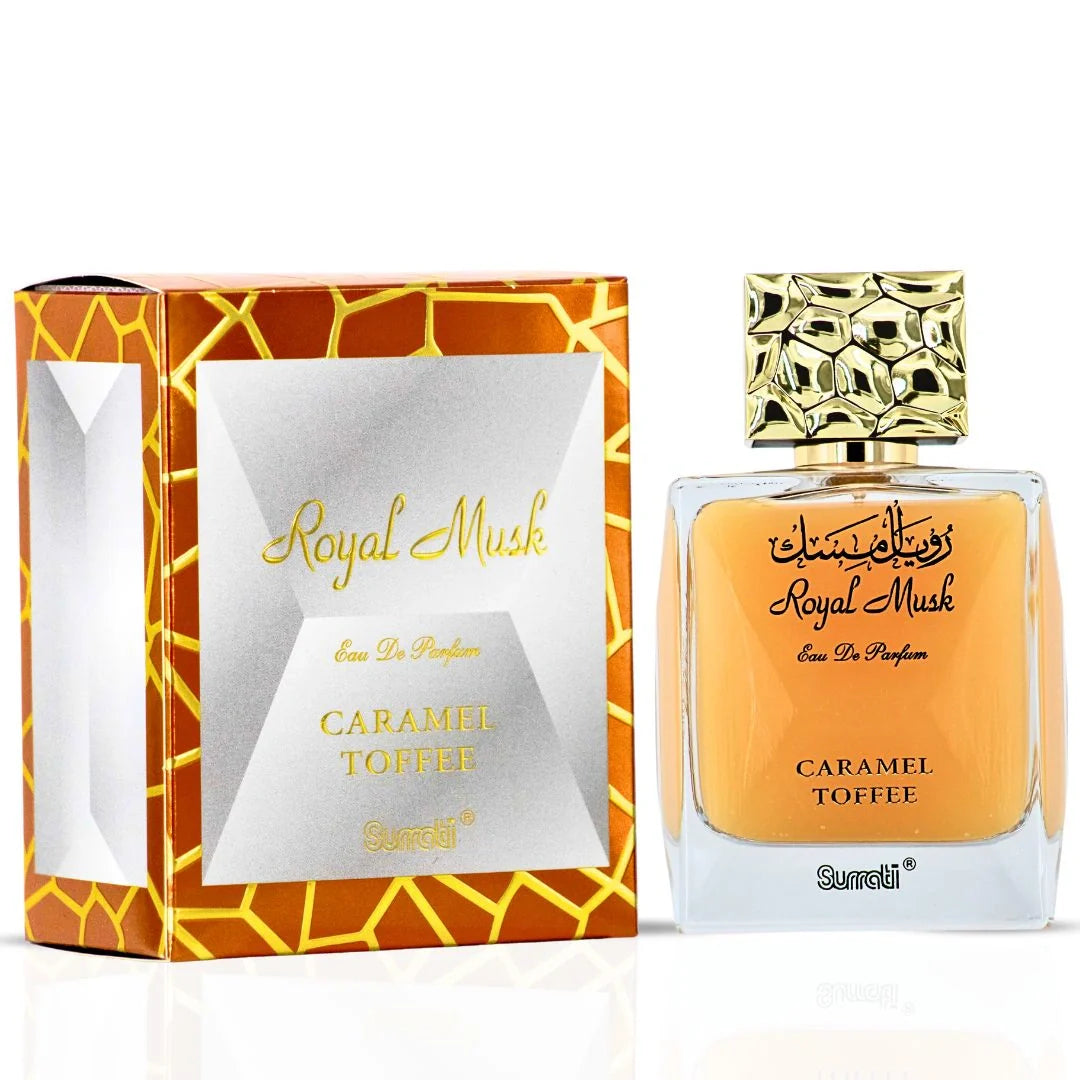 Royal Musk Caramel Toffee Eau de Parfum Spray 100ml (3.4 oz) by Surrati