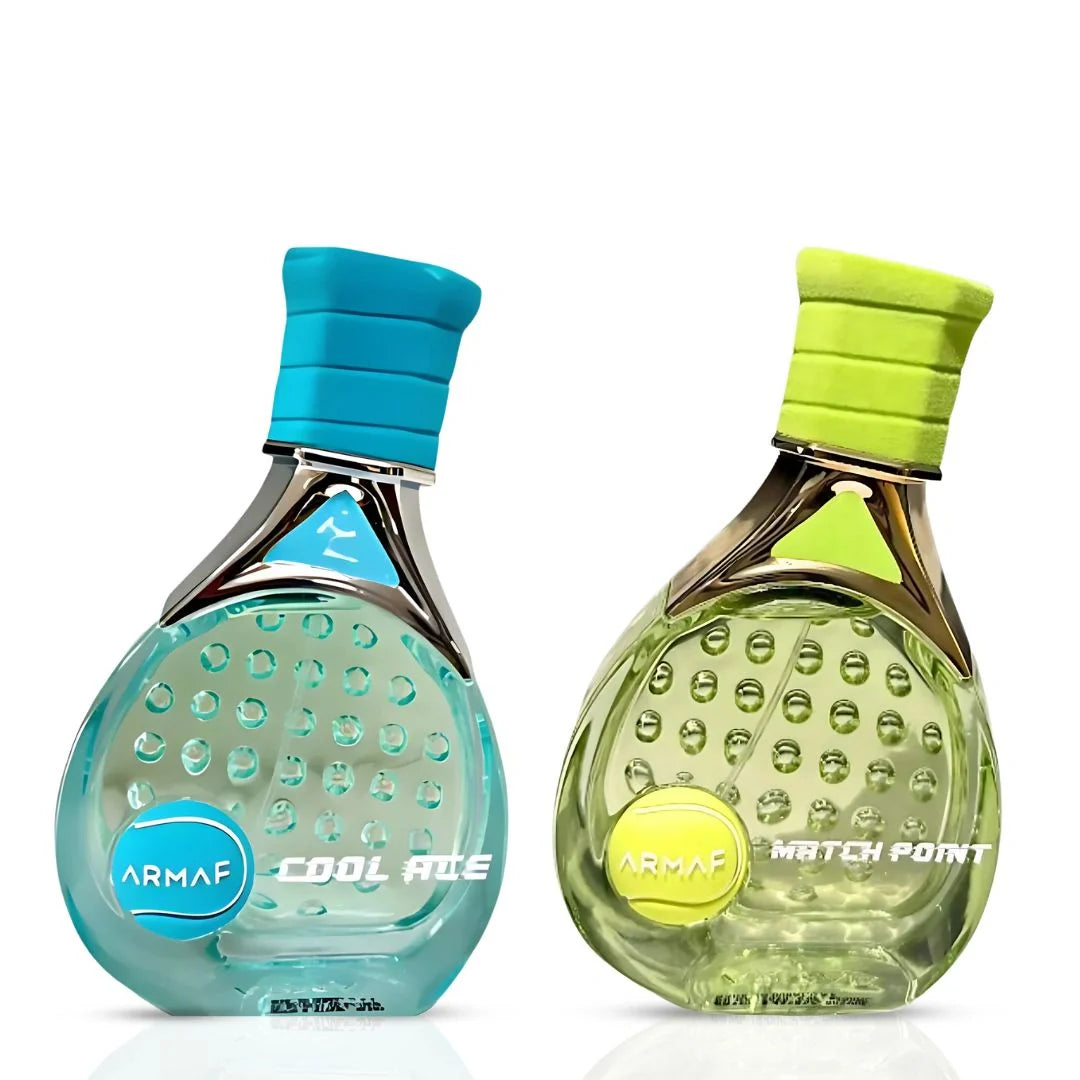 Cool Ace & Match Point Eau de Parfum Sprays 100ml (3.4oz) by Armaf (Bundle)