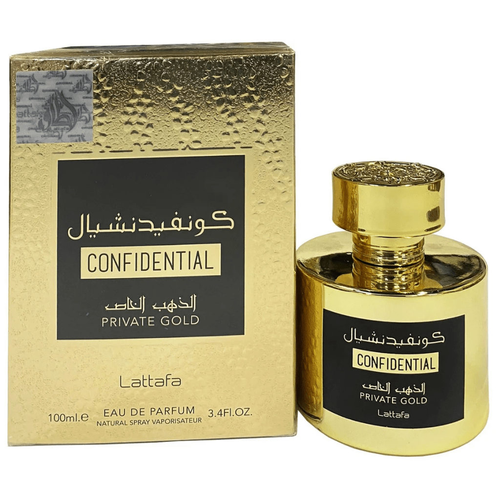 Confidential Private Gold Eau de Parfum Spray 100ml (3.4 oz) by Lattafa