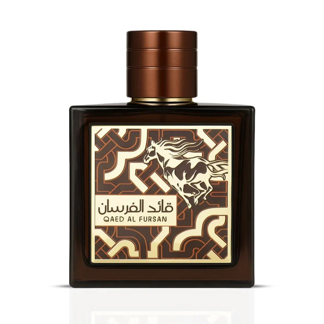 Qaed Al Fursan Untamed Eau de Parfum Spray 90ml (3.0 oz) by Lattafa (Velvet Pouch)