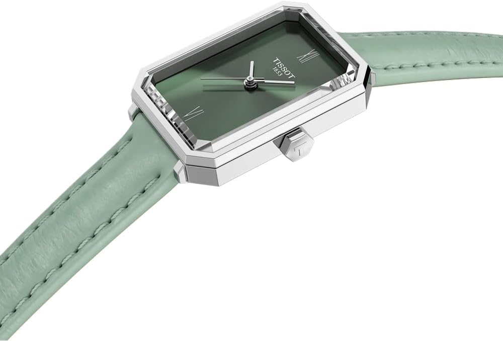 Tissot SRV, Swiss Quartz Watch for Women, Stainless Steel Case, Green Dial, T1601101609300