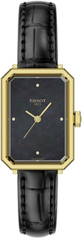 Tissot SRV, Swiss Quartz Watch for Women, Stainless Steel Case, Black Mother of Pearl Dial, T1601103612600