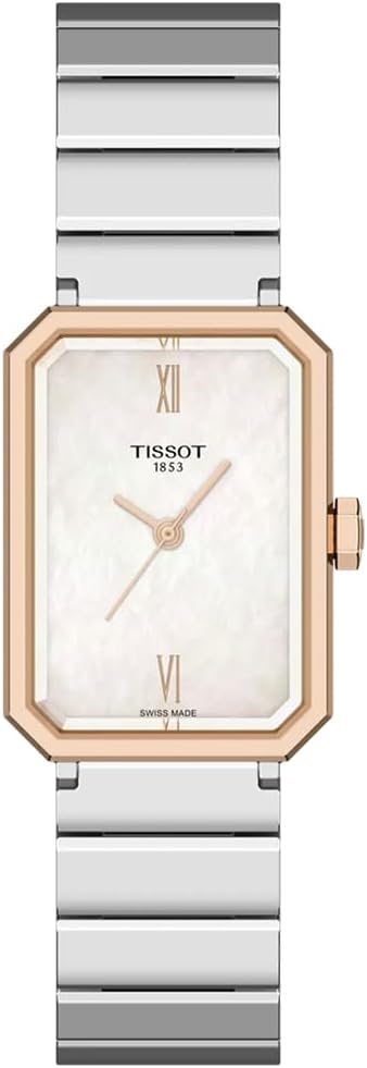 Tissot SRV 30mm, Swiss Quartz Watch for Women, Stainless Steel Case, White Mother of Pearl Dial, T1601102111300