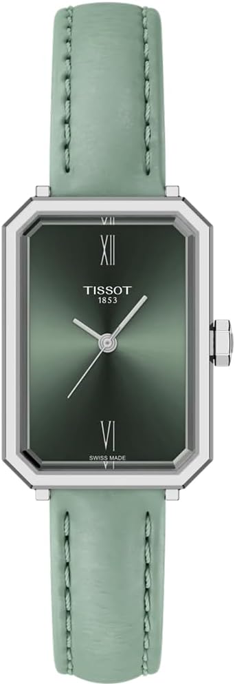 Tissot SRV, Swiss Quartz Watch for Women, Stainless Steel Case, Green Dial, T1601101609300