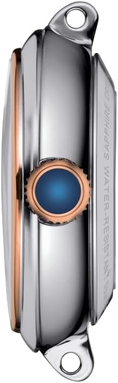 Tissot Womens Bellissima Automatic 316L Stainless Steel case with Rose Gold PVD Coating Swiss Automatic Watch, Grey, Stainless Steel, 5 (T1262072201300)