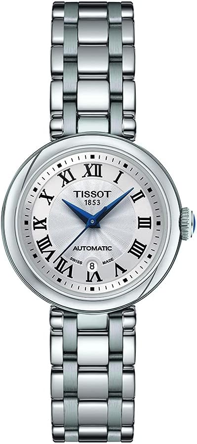 Tissot Womens Tissot Bellissima Automatic 316L Stainless Steel case Swiss Automatic Watch, Grey, Stainless Steel, 5 (T1262071101300)