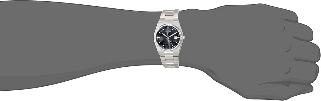 Tissot PRX Powermatic 80, Swiss Automatic Watch for Men, Stainless Steel Case, Black Dial, (Model: T1374071105100)
