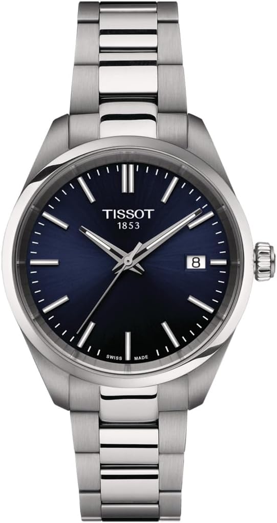 Tissot PR 100 34mm, Swiss Quartz Watch for Women, Stainless Steal Case, Blue Dial, T1502101104100
