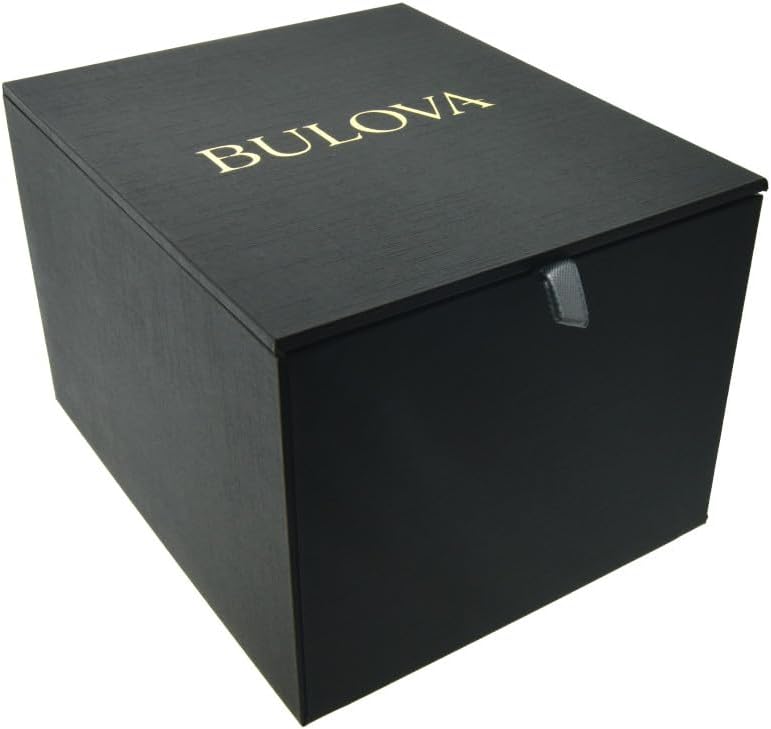 Bulova Men's Precisionist 3-Hand Calendar in Stainless Steel with Black Leather Strap and Black Patterned Dial Style: 96B158