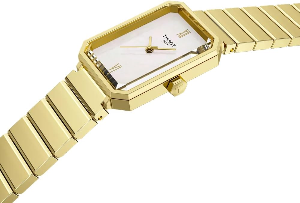 Tissot SRV 30mm, Swiss Quartz Watch for Women, Stainless Steel Case, White Mother of Pearl Dial, T1601103311300
