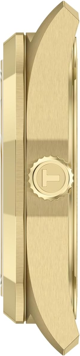 Tissot PRC 100 Solar, Gold PVD Dial, 34mm Watch for Women, Stainless Steel with Gold PVD Bracelet, Solar Quartz Movement, T1518223302100