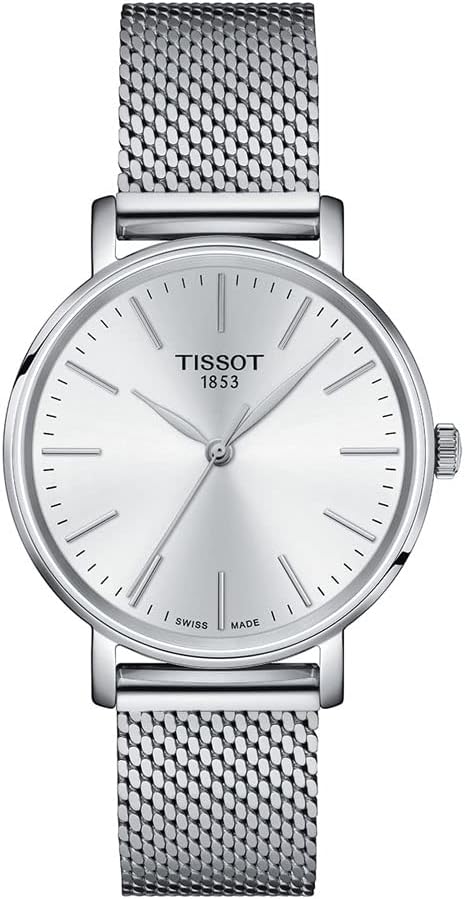 Tissot Womens Tissot Everytime Lady 316L Stainless Steel case Quartz Watch, Grey, Stainless Steel, 16 (T1432101101100)