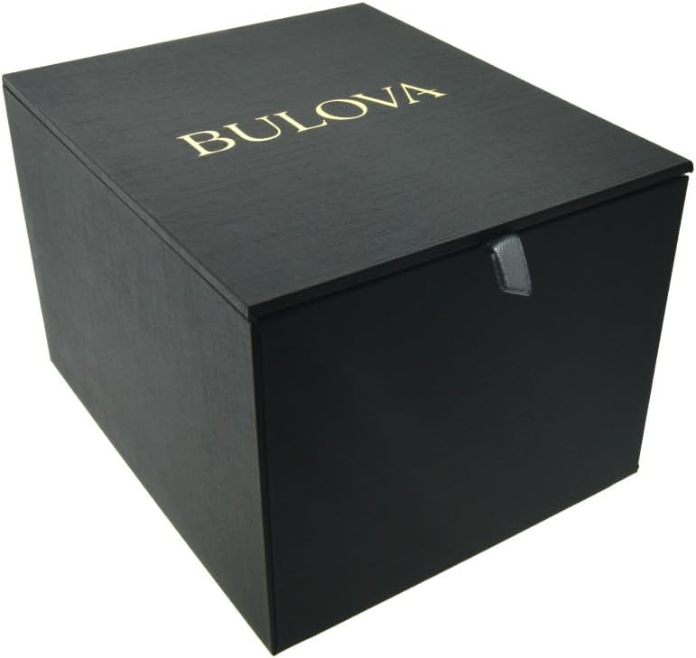 Bulova Men's Icon High Performance Quartz Chronograph Black Stainless Steel Watch with Polyurethane Strap, Black Dial Style: 98B417