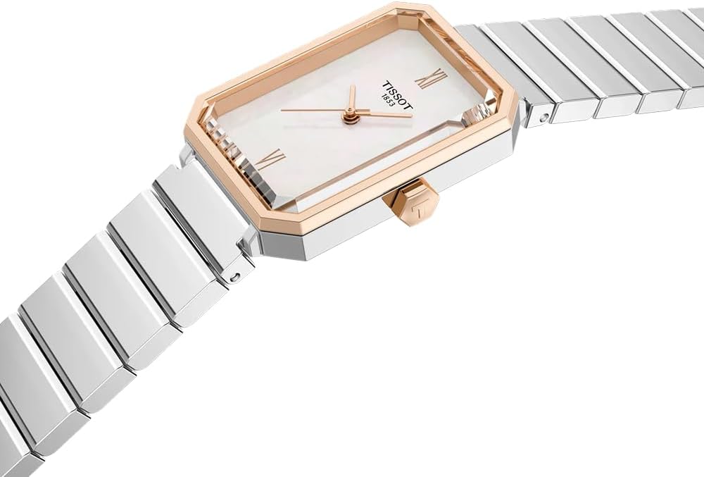 Tissot SRV 30mm, Swiss Quartz Watch for Women, Stainless Steel Case, White Mother of Pearl Dial, T1601102111300